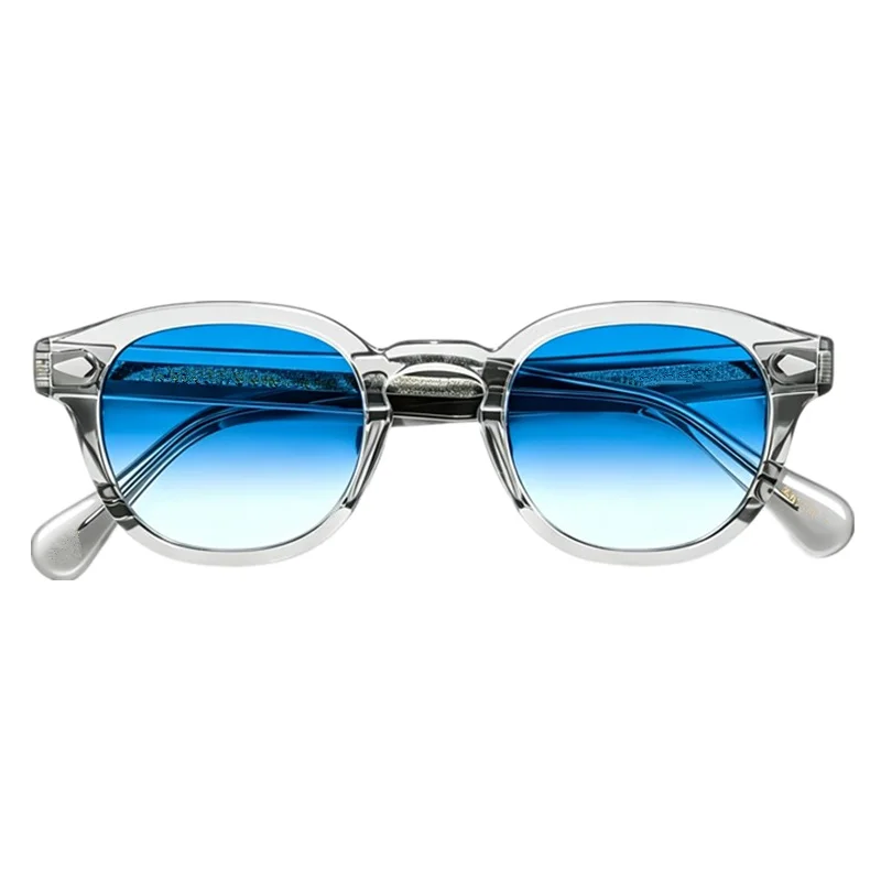 Фото Новые цветные тонированные солнцезащитные очки Johnny Depp UV400, модные очки в стиле New York Hipster для мужчин и женщин, подходят для установки линз по рецепту №4