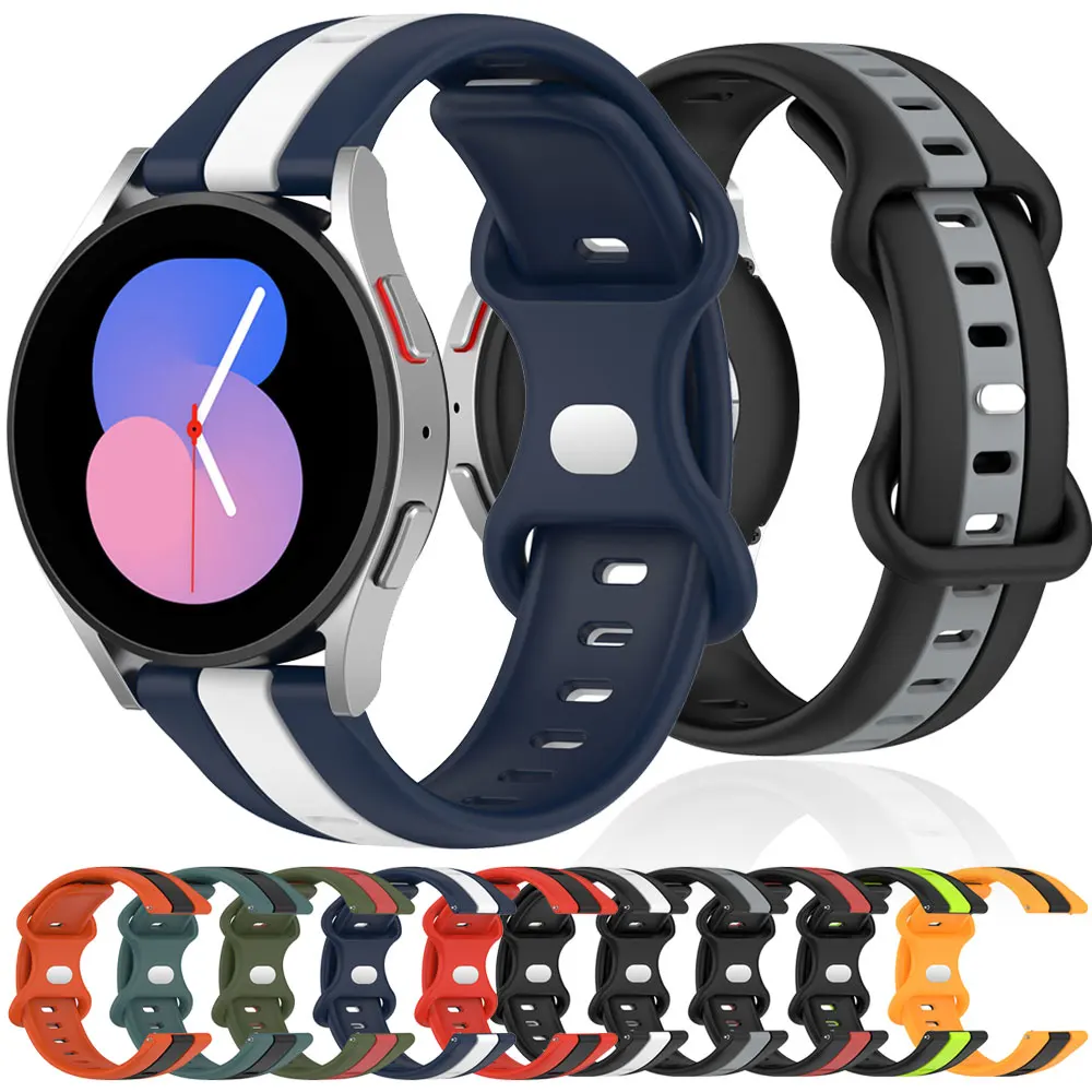 

Ремешок для часов Samsung Galaxy Watch 3 4 5 Watch 4 Classic Watch 5 PRO, силиконовый ремешок, браслет для смарт-часов Huami Amazfit GTR