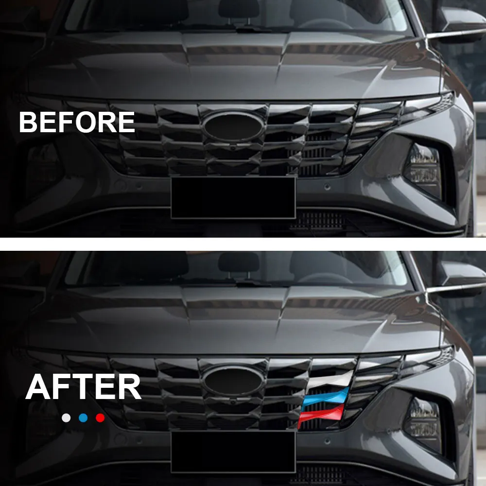 3шт для Hyundai Tucson 20212022 2023 передняя решетка автомобиля отделка спортивных полосок