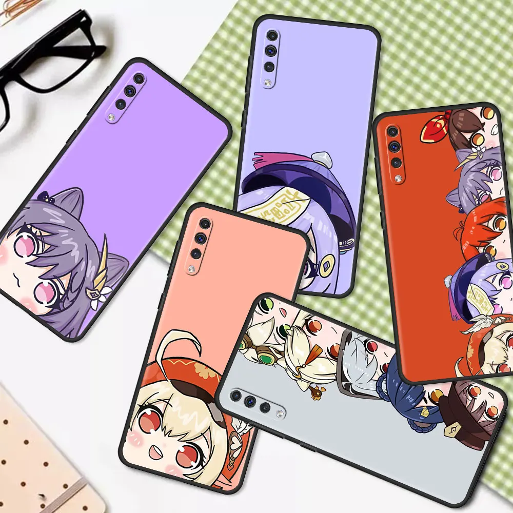 

Genshin Impact Anime Cute Case For Samsung Galaxy A50 A10 A70 A30 20e A40 A10s A20s M31 M30s M51 M52 5G Soft Phone Capa
