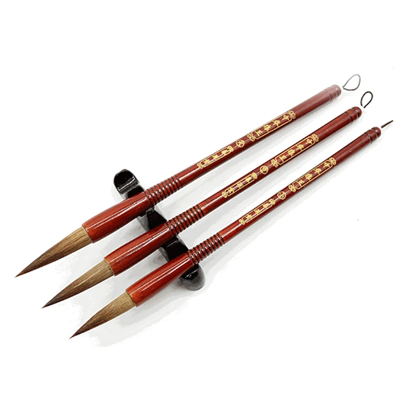 

Chinese Calligraphy Wooden Writing Brushes Wolf Hair Cursive Script And Regular Script Beginner Level Calligraphy Painting Brush