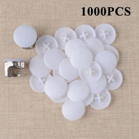 1000pcsset 3 in 1 connector decorative plastic screw cap furniture fastener screw covers bolts head diy decor kit
