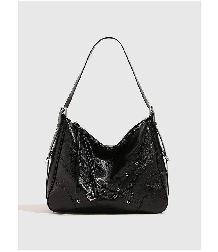 Сумки через плечо в стиле панк для женщин 2024 винтажная модная тенденция большие