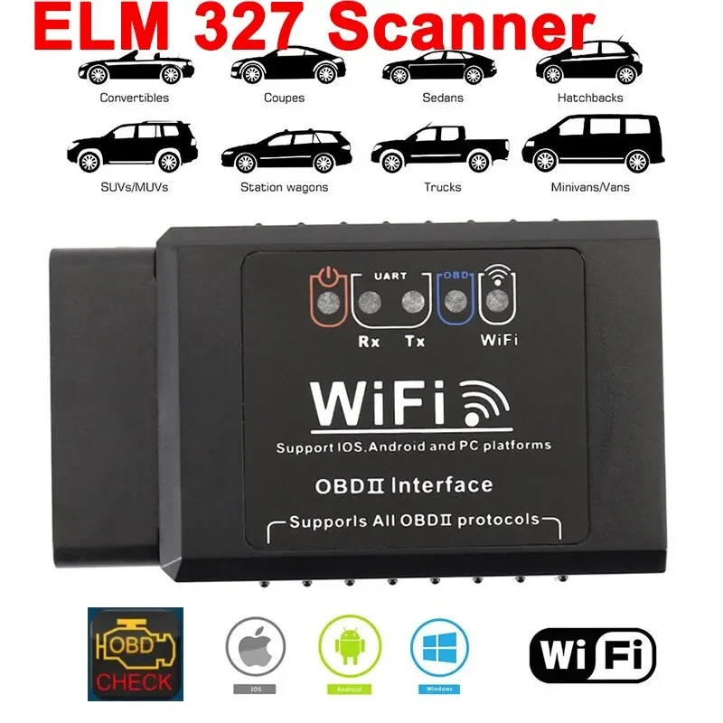 Сканер Obd2 Wifi Elm327 V1.5 Для Iphone/android Автоматический Инструмент Диагностики Obdii
