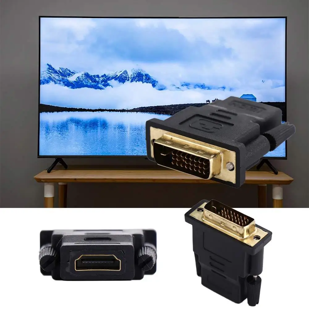

Gold-Plated Extension Cable Adapte DVI To HDMI-compatible Adaper HDMI-compatible Adapter DVI Converter DVI To HDMI Adapter