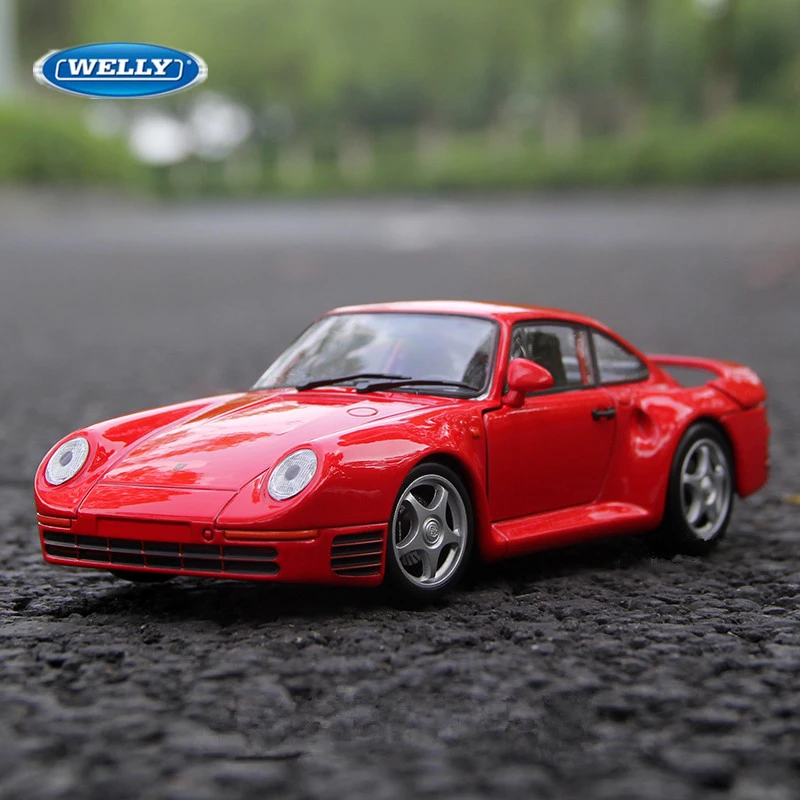 Модель спортивного автомобиля WELLY 1:24 Porsche 959 из сплава литая металлическая