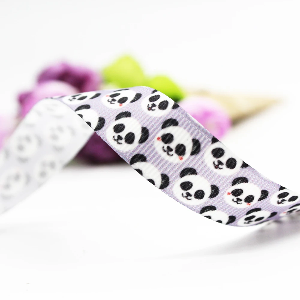 2 дюйма мультяшная панда искусственная/атласная лента аксессуары для волос