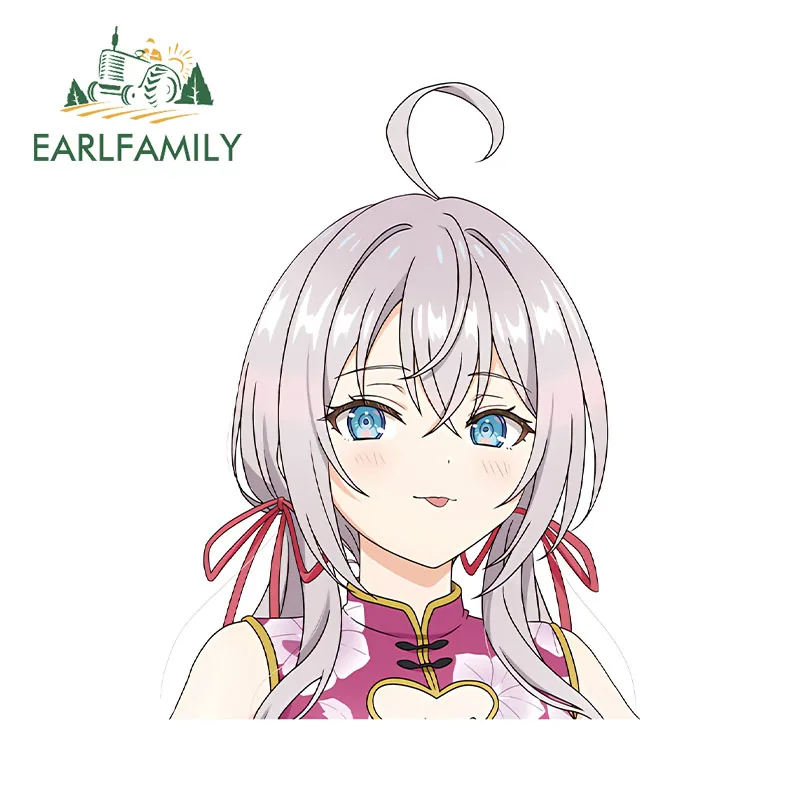 EARLFAMILY 13 см x 9 8 аниме Chibi Girl автомобильные наклейки китайское платье Diecut личные