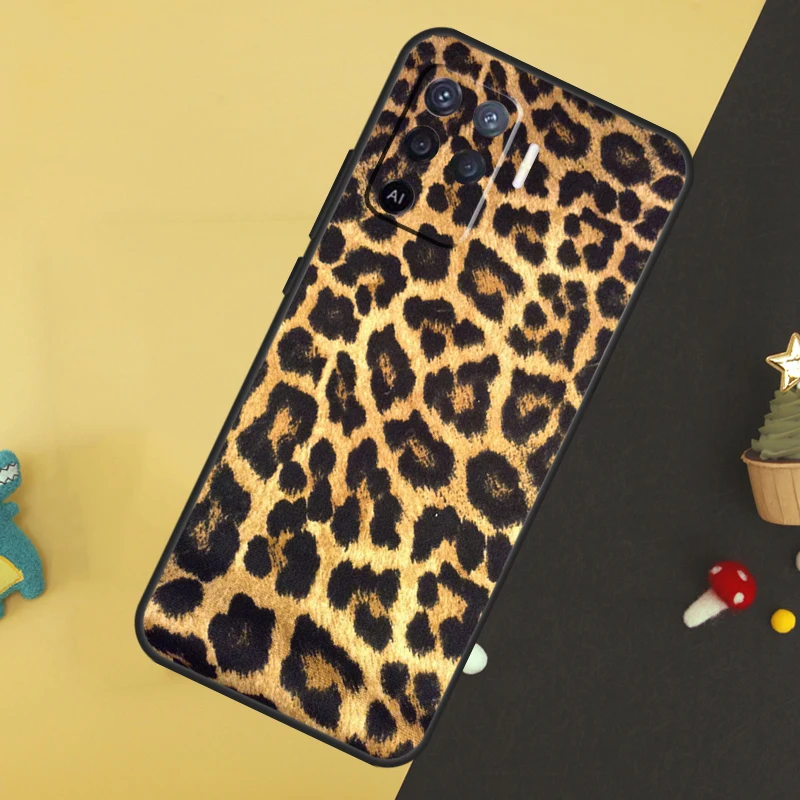 Леопардовый принт для OPPO A57S A53S A54S A98 A78 A58 A79 A15 A17 A77 A16 A76 A96 A52 A72 A5 A9 A94 A74 чехол