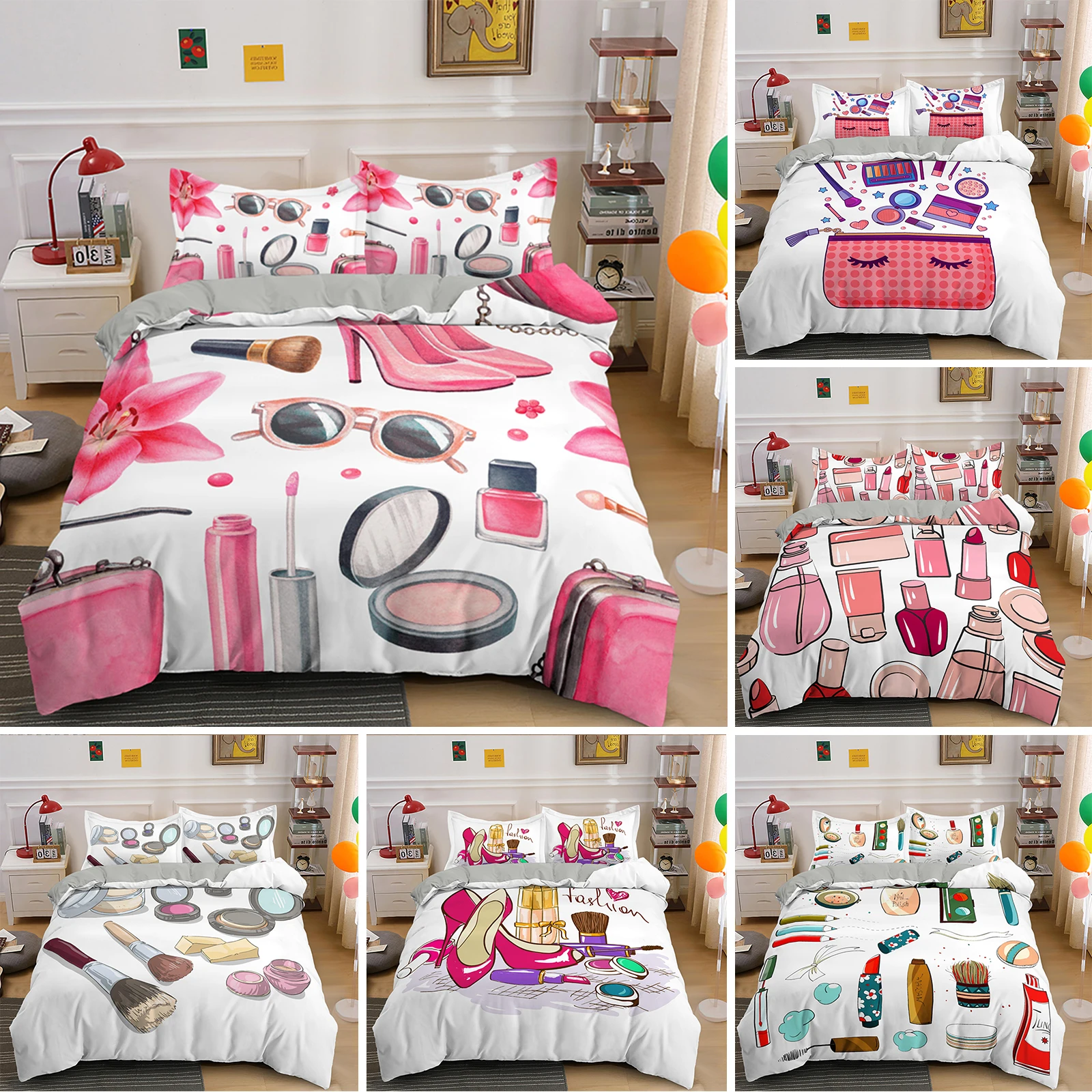 

2/3 шт., набор постельного белья с принтом