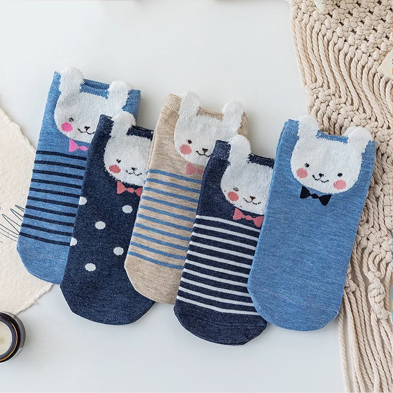 5 парт/Лот Дешевые Модные женские носки смешные хлопковые цветные Мультяшные