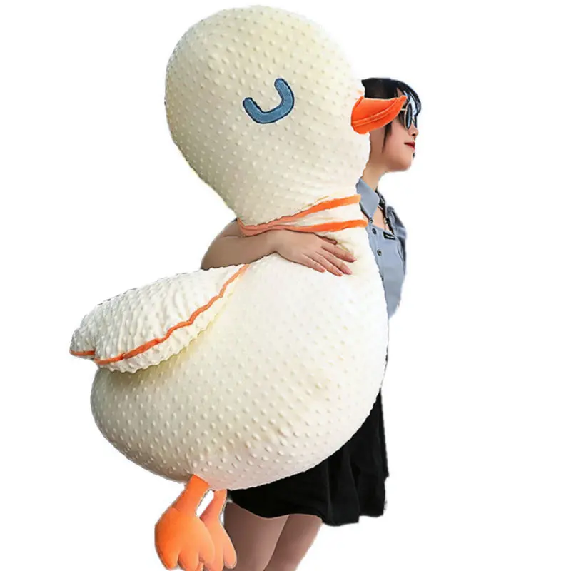 

1,2 м уникальный контрастный цвет большой размер белая утка плюшевая мягкая Массажная Спящая утка кукла игрушки для детей Обнимание бросать ...