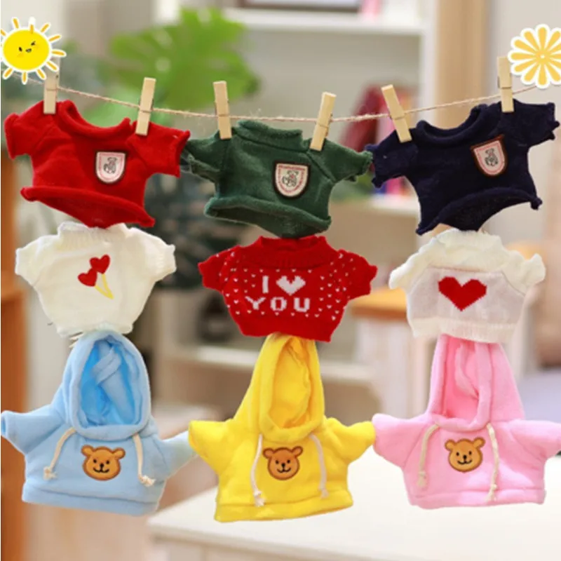 

Cloth For 20cm Plush Doll Kawaii Clothes Accessories Cute Bear Dressing Up Cloth For Plush Stuff Doll Multi-color Children Gift