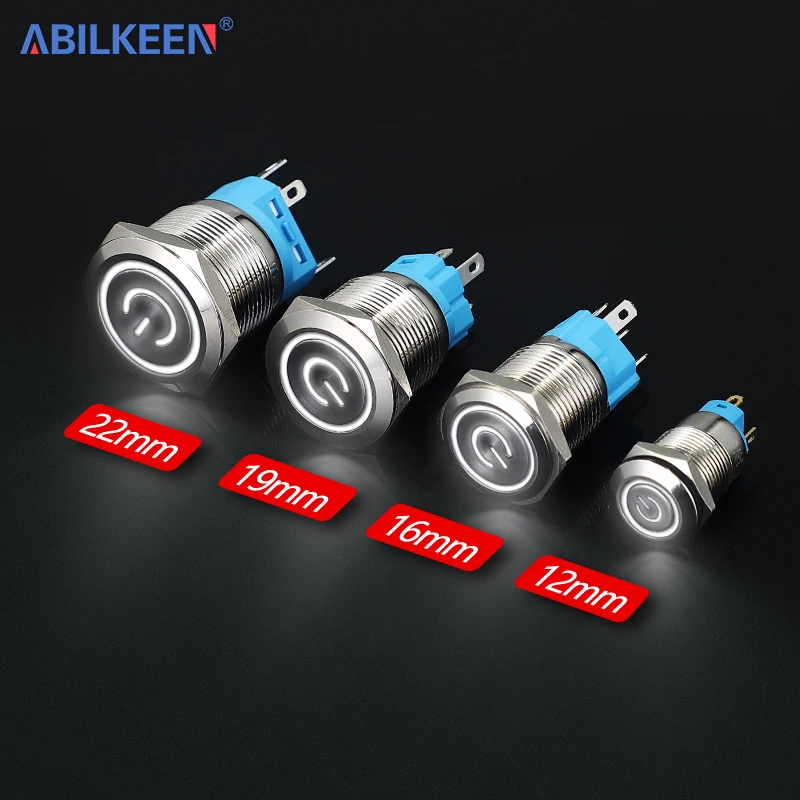 

Водонепроницаемый металлический кнопочный переключатель с подсветкой