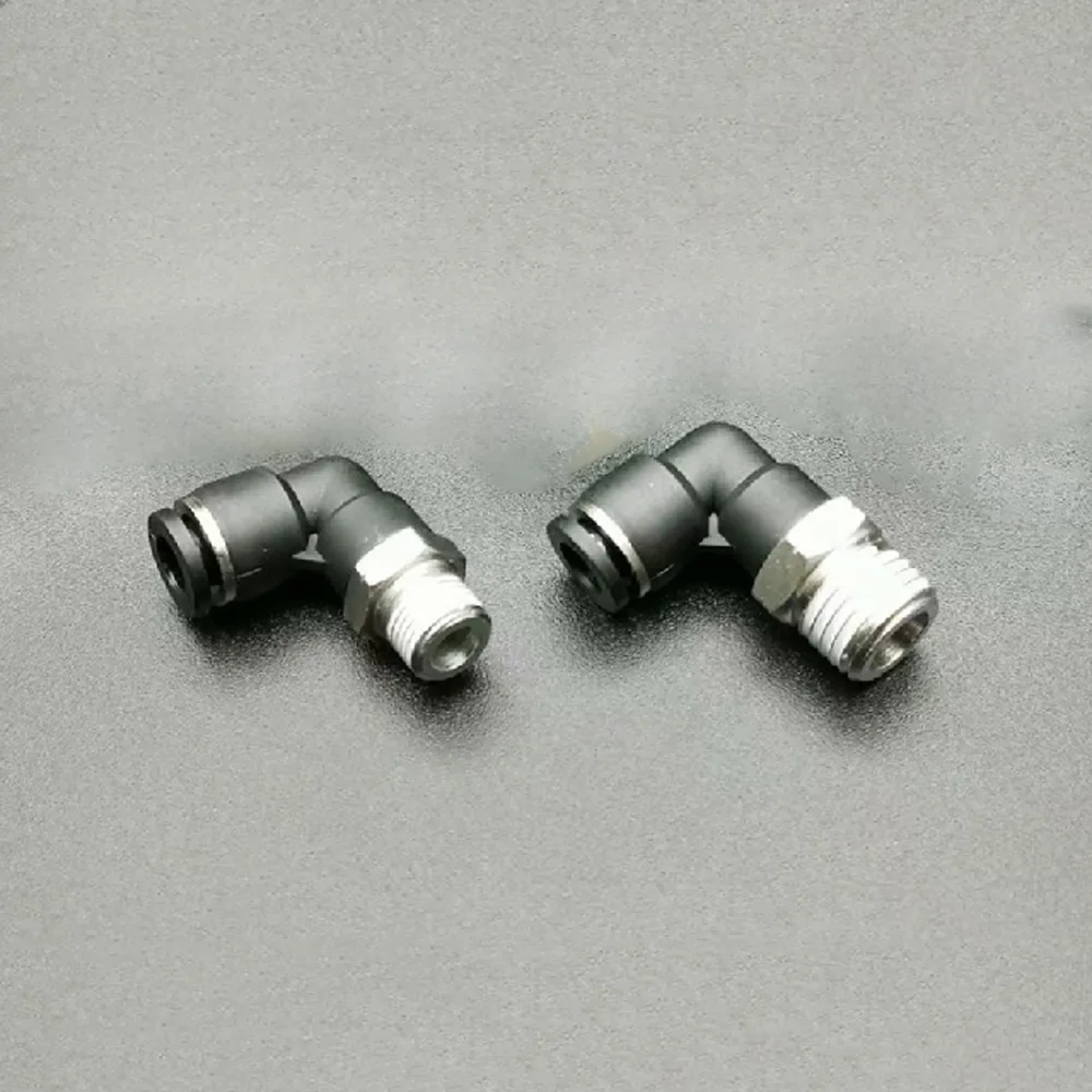 

Elbow UNF10-32 1/8" 1/4" 3/8" 1/2" NPT Male x Fit 5/32" to 1/2" OD Tube Pneumatic Air Fittings Push In Fit Connector