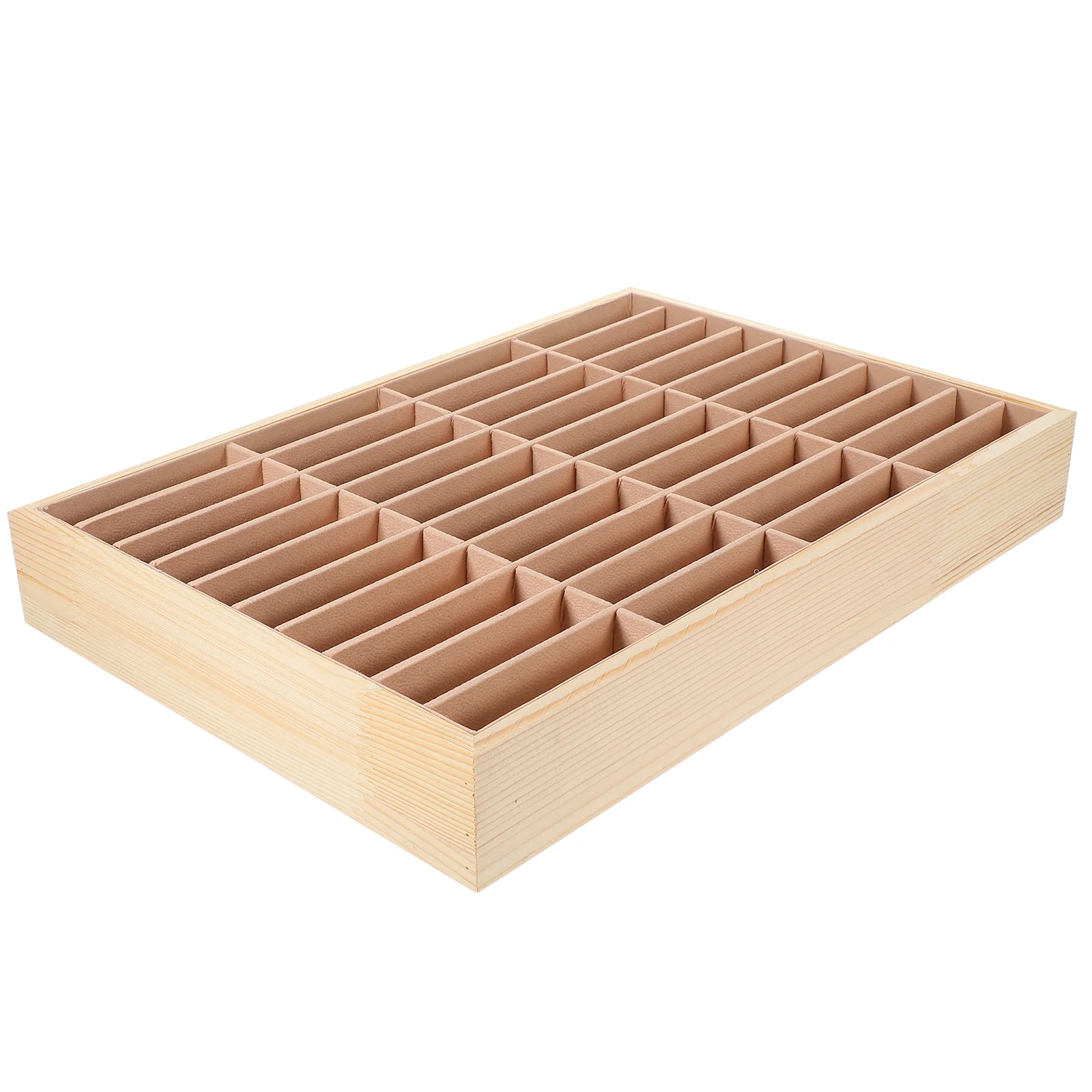 

Jewelry Display Plate Bedroom Earring Dish Wooden Pallets Storage Tray Dresser Holder Flannel Decorative