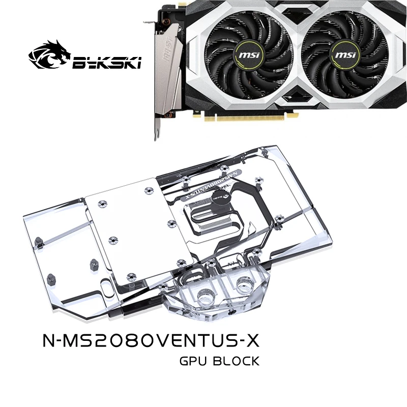 BYKSKI N-MS2080VENTUS-X GPU водный блок для MSI RTX2080 VENTUS 8G V2 ...