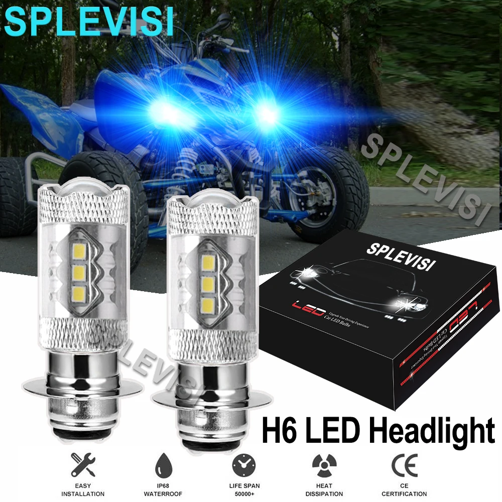 

2x 80W P15D/H6M LED Headlights Ice Blue For Yamaha Raptor 350 660R 700 700R YFM350R YFM660R