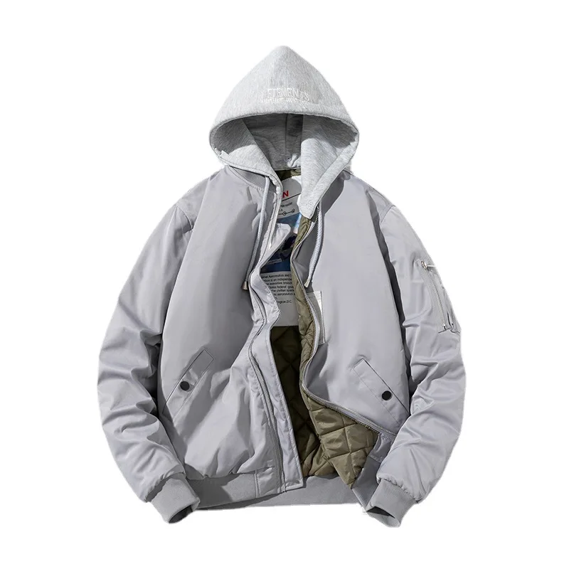 Korean Fashion Winter Coats Stand Collar Baseball Suit Couple's Flight Suit Large Extra Thick Cotton Thermal Jacket