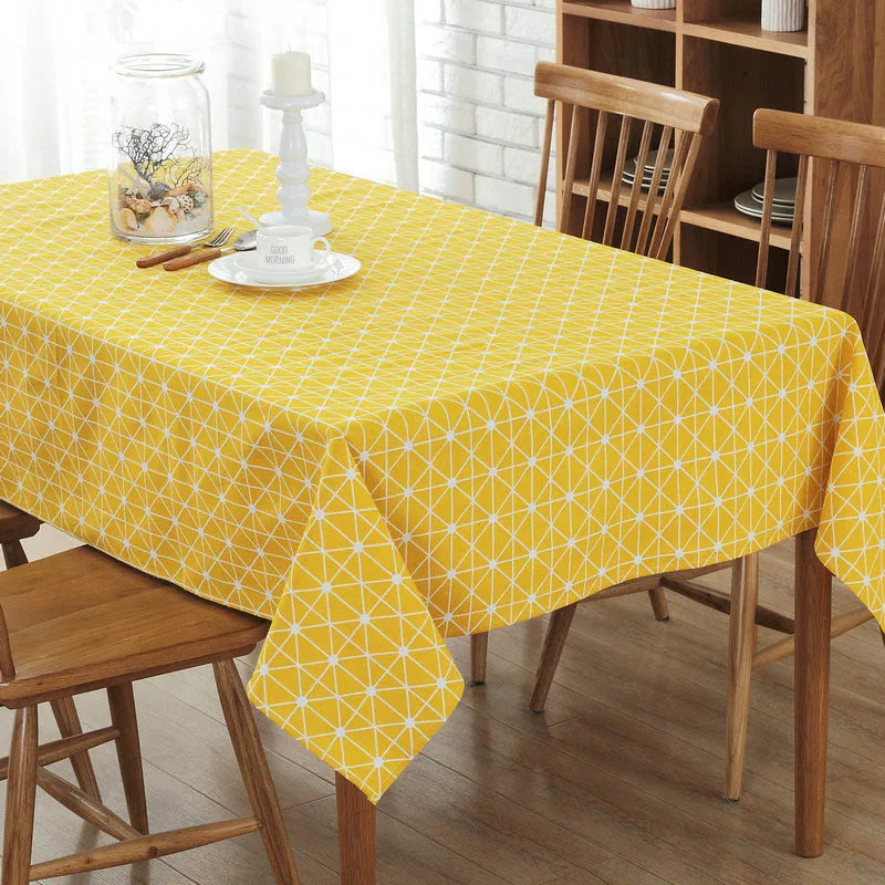 

Home Waterproof Wave Point Simple Green Leaf Tablecloth Anti-oil Anti-scald Waterproof Home Nordic Style Mantel Antimanchas