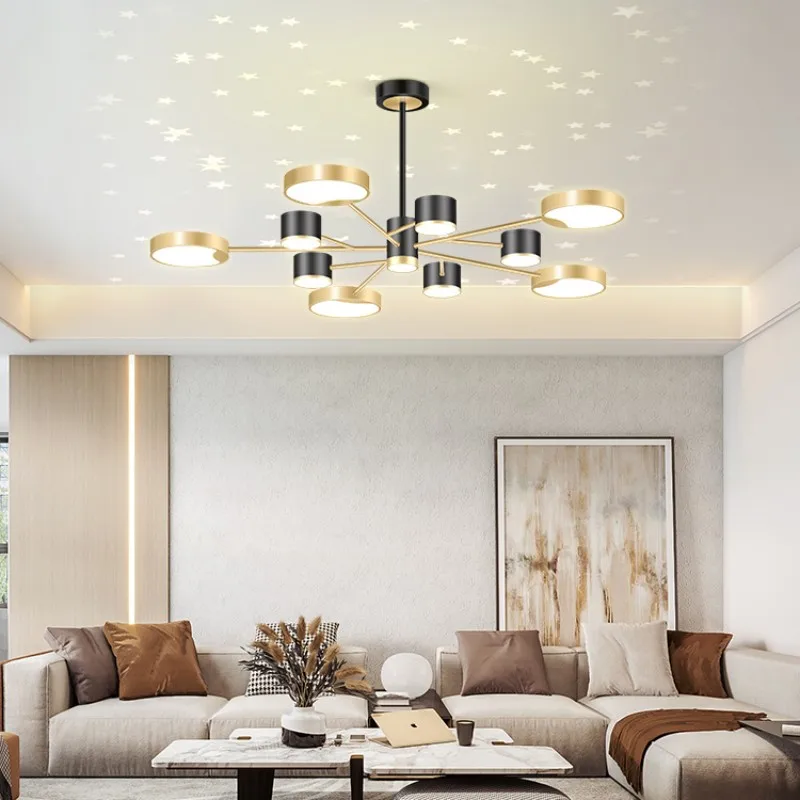 Роскошная люстра для гостиной в скандинавском стиле креативный красный