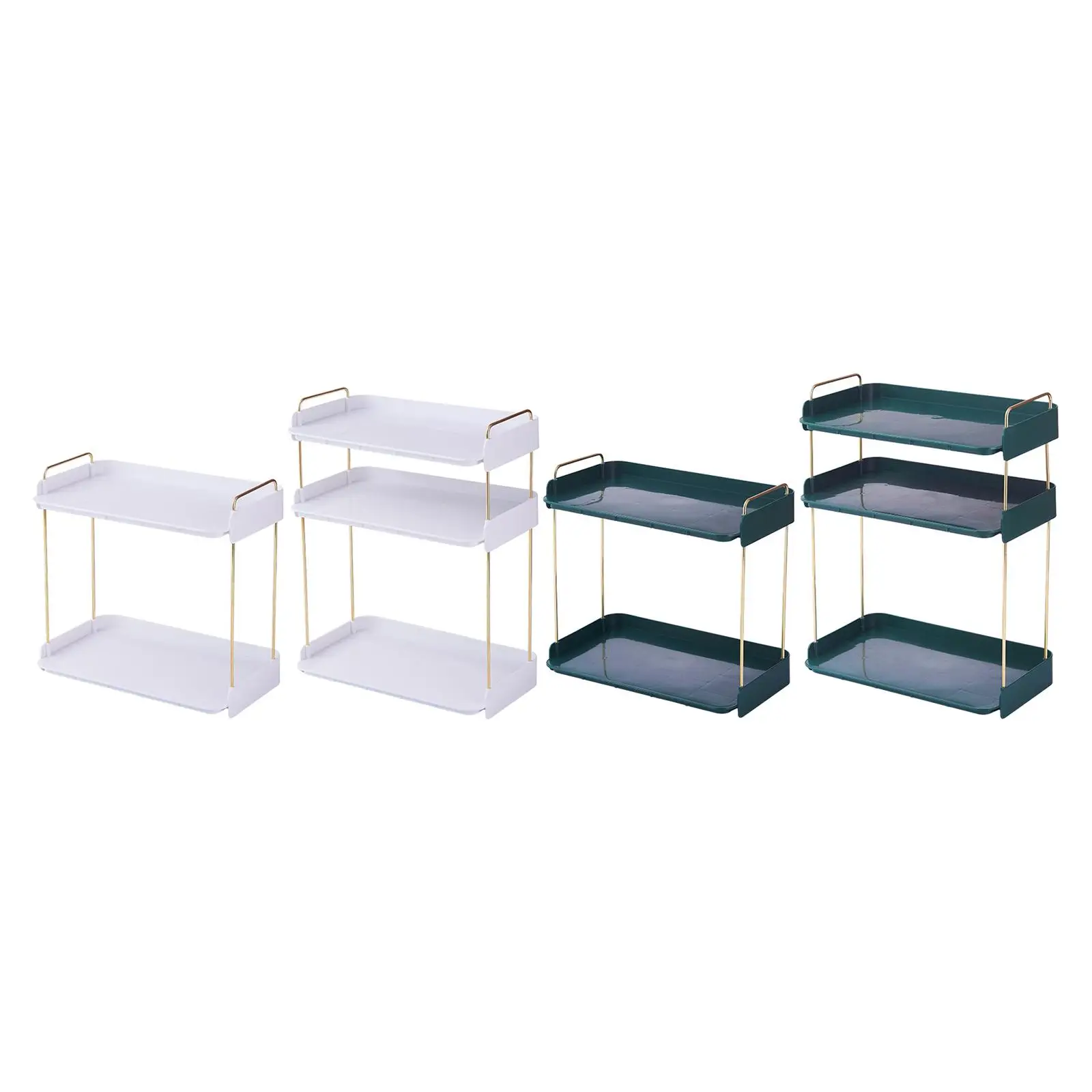 

Standing Rack Expandable Container Stackable Solid Durable Cosmetic Holder Spice Rack for Cupboard Bathroom Kitchen Home Office