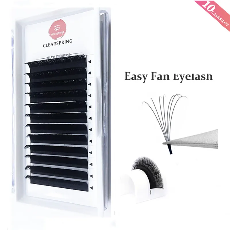 

Easy Fan Lashes False Eyelash Extensions Supplies Faux Mink Eyelashes Fanning Cils Auto Blooming Natural Russian Volume Lash