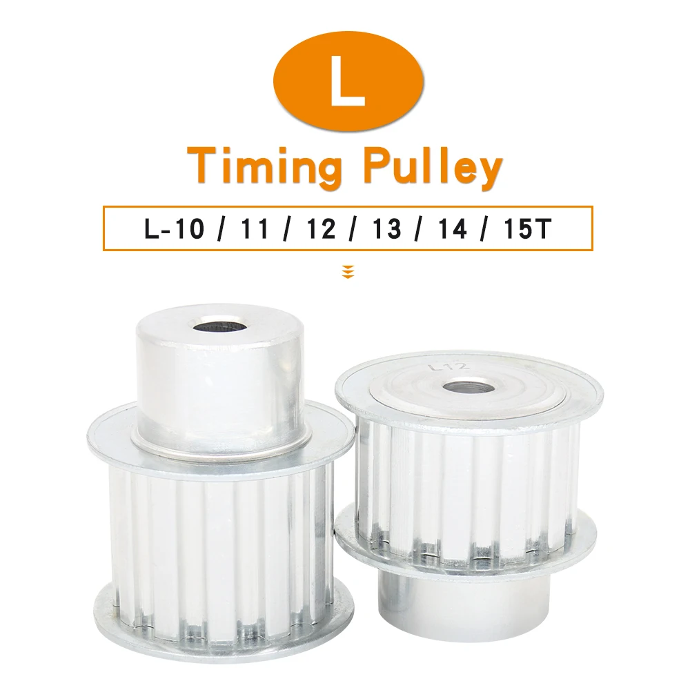 

Alloy WheelS L-10T/11T/12T/13T/14T/15T Bore 8 mm Pitch 9.525 mm Belt Pulley No Postition Screw For Width 20/25 mm L Rubber Belt