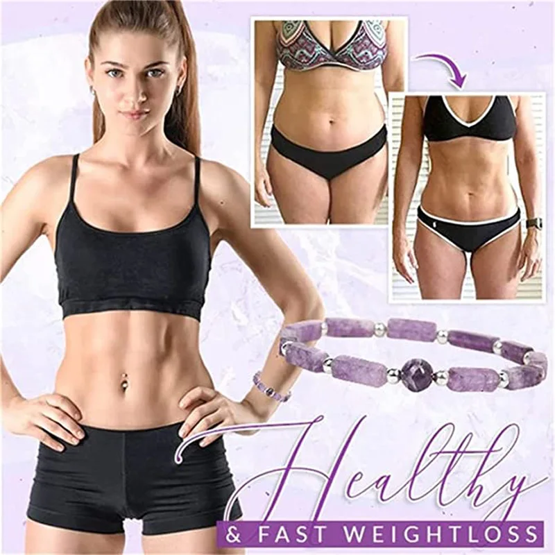 Браслет с аметистом для похудения Женский изящный Энергетический из