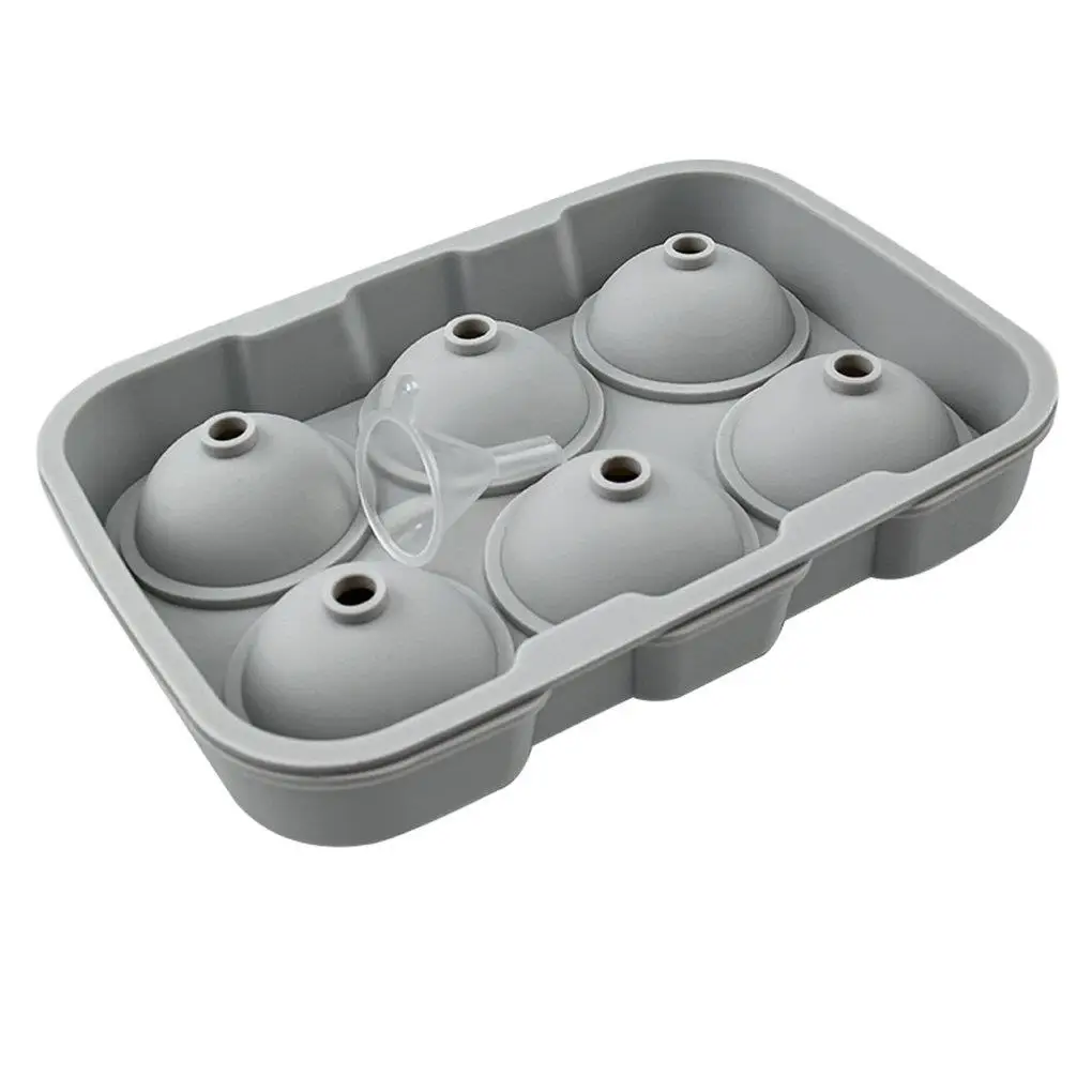 

Форма для льда с 6 полостями, круглая силиконовая форма «сделай сам» для дома, бара, вечевечерние, лета, крутой виски, вина, мороженого, бара