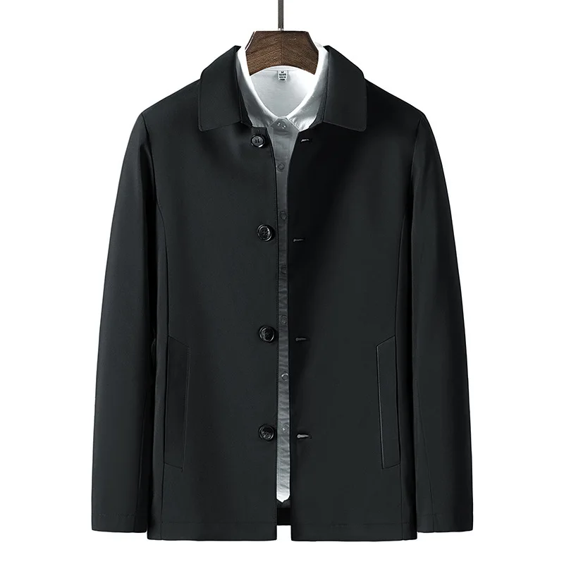 

2021 Light Luxury Middle-Aged Men's Zhongshan Jacket Solid Color Boss Wear National Fashion