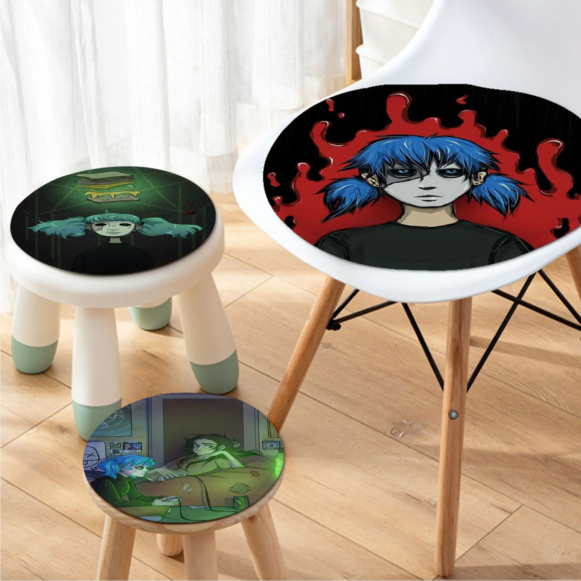 

Sally Face Art Chair Cushion Soft Office Car Seat Comfort Breathable 45x45cm Stool Seat Mat