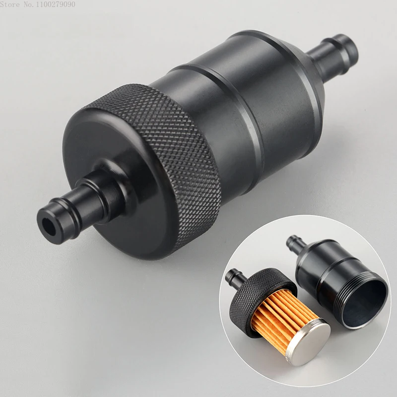 

Universal 8mm 5/16'' Motorcycle Fuel Filter Car Petrol Diesel Inline for Motorbike Scooters Chrome Aluminum Fuel Filters Moto B