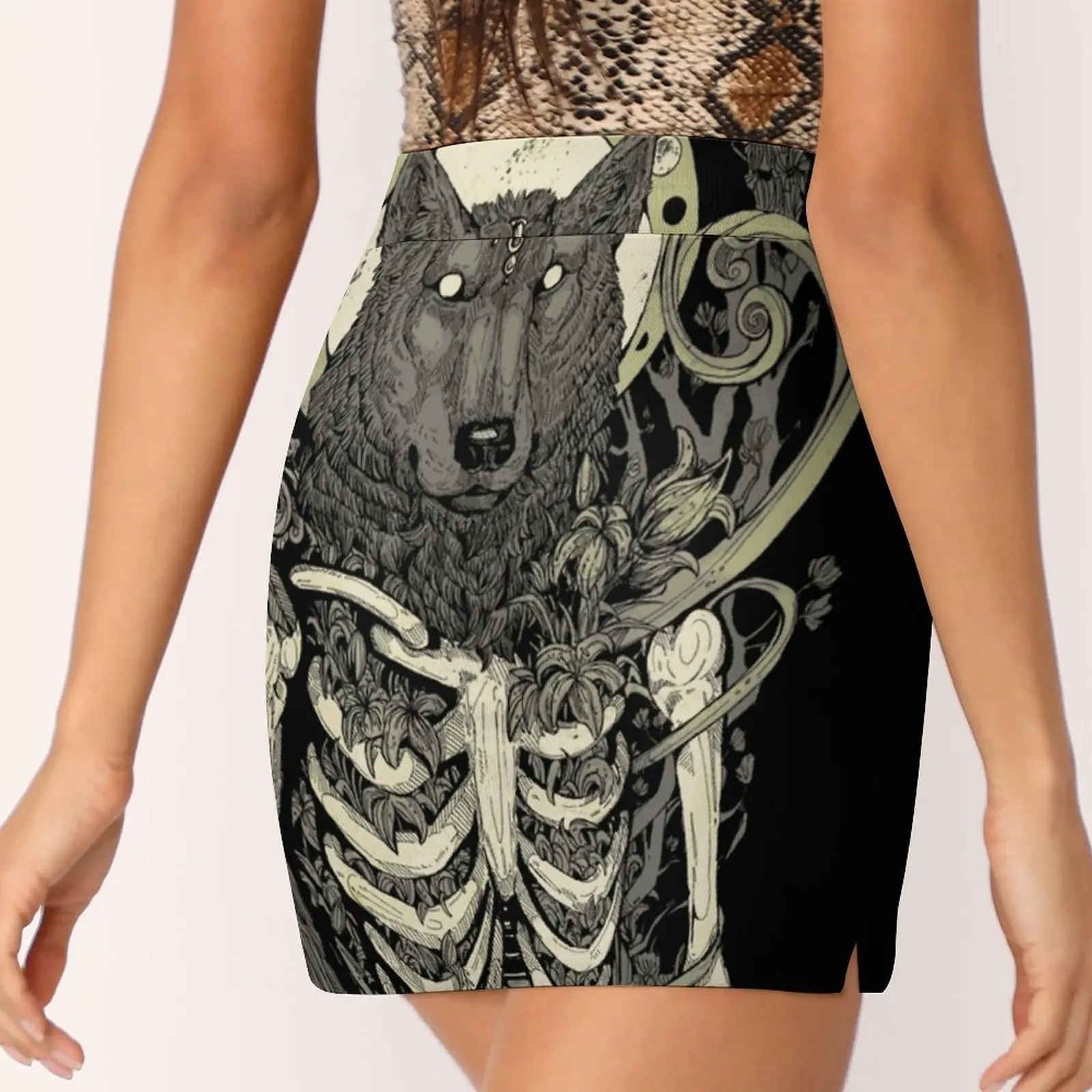 Ликантопия Женская юбка Эстетические юбки Новая мода Короткие Оборотень Волк