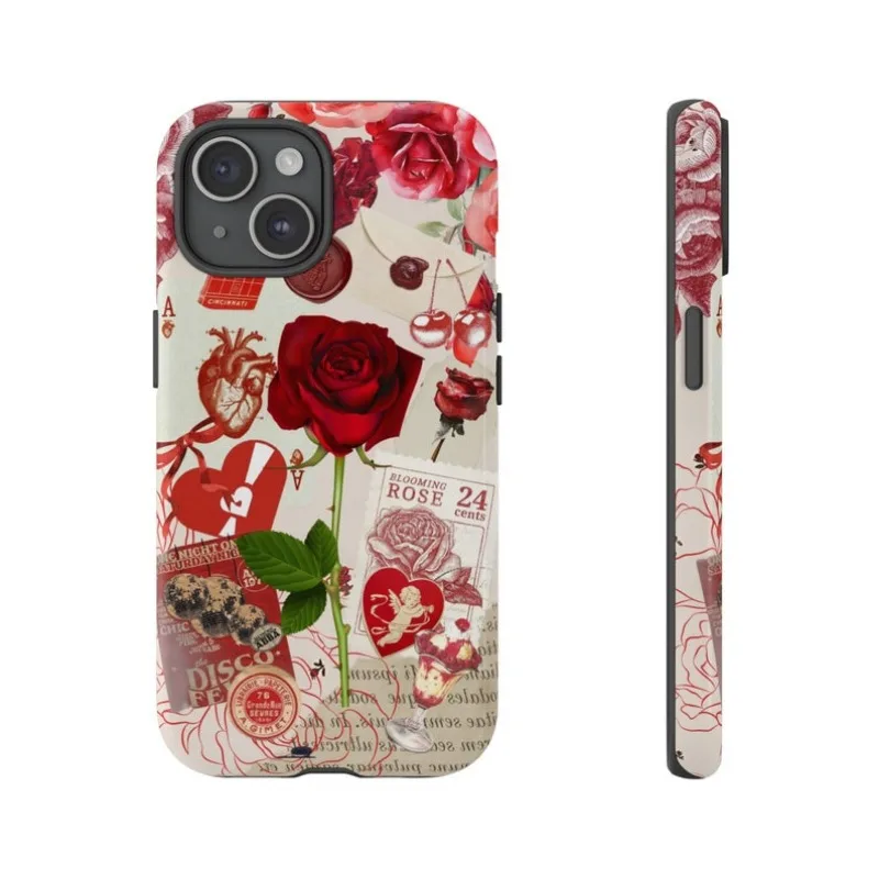 Чехол для телефона с коллажем изображением родных и цветов IPHONE 16ProMax 15 14 13 12 11 PRO Plus