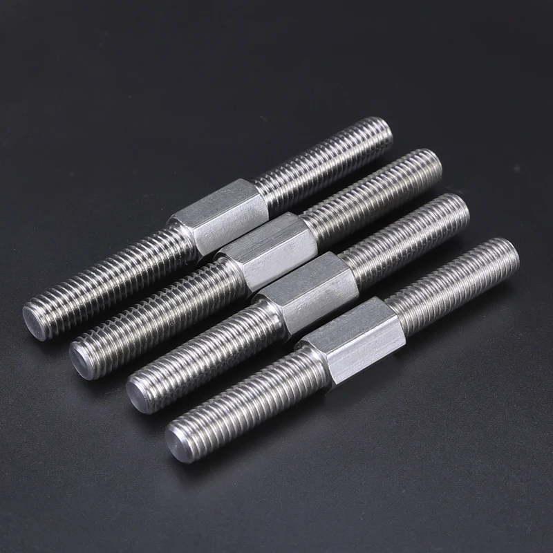 

304 Stainless steel studs positive and negative teeth double-ended screw stud tooth rod screw inside and outside hexagon