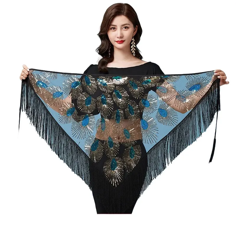 

Womens Belly Dance Hip Scarf Shawl Costumes Belt Big Sequins Belts For Girls Bellydance Oriental Waist Chains Accessories