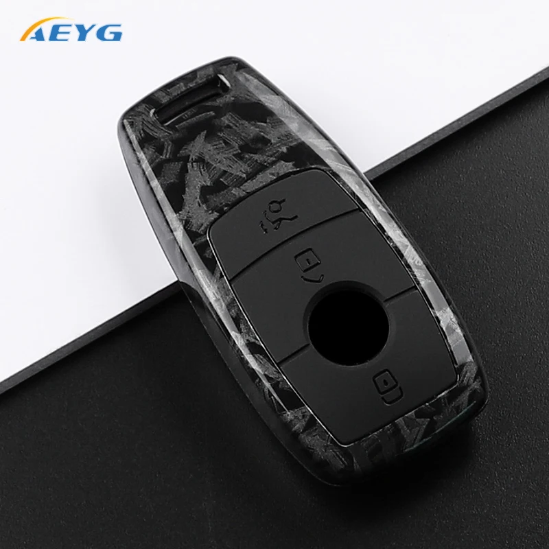 

Чехол для ключа автомобиля из углеродного волокна ABS для Mercedes Benz A C E S GLC GLE GLS CLA Class W205 W213 W177 X167 W222 G63 AMG Maybach