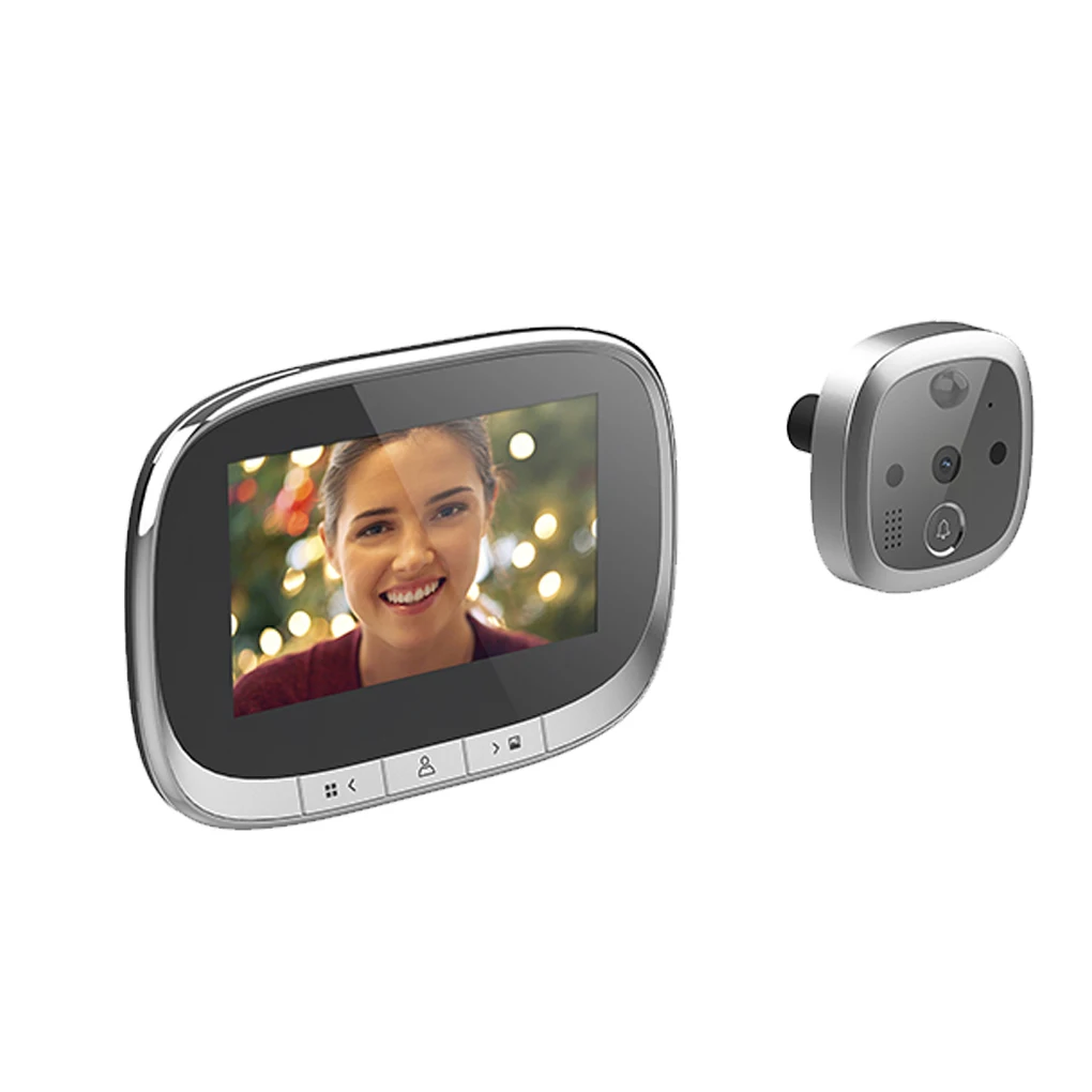 

4 3 Inch LCD Peephole Doorbell Viewer Camera Night Visions Record Bell