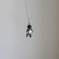 the 925 silver plated couple attraction matching necklace astronaut pendant with magnet 2 pieces promised astronaut friend gift