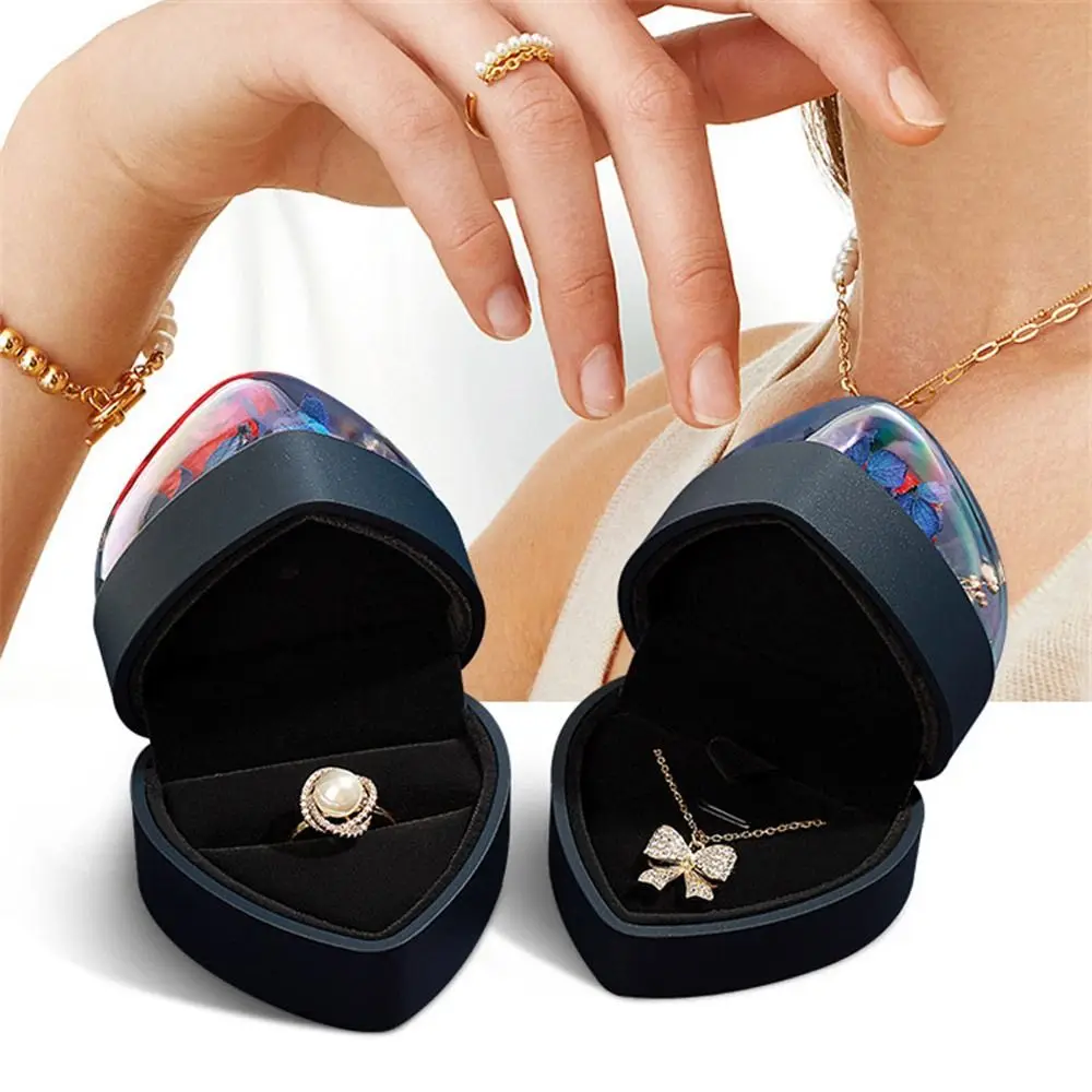 

Quality Acrylic Valentine'S Day Romantic Jewelry Boxes Heart Eternal Flower Gift Box Gift Box Ring Locket Storage Box