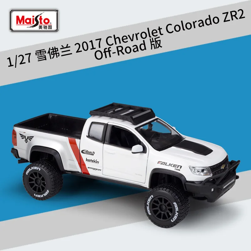 

1/27 Scale Diecast Car Model Toys 2017 Chevrolet Colorado ZR2 Off-Road Pickup Truck Maisto Die-Cast Metal Vehicle For Kids Boys