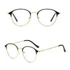 Новинка, модные круглые очки для женщин и мужчин, винтажные классические металлические плоские зеркальные оптические очки, оправа, унисекс очки Для Ухода За Зрением