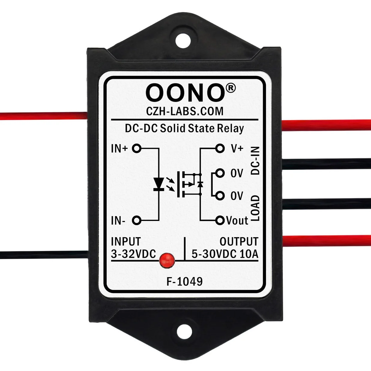 

Проводной DC-DC 10Amp изолированный твердотельный релейный модуль, SSR in 3-32VDC out 5-30VDC