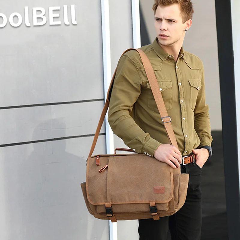 

Vintage Canvas Briefcase Men Laptop Suitcase Travel Handbag Men Business Tote Bags Male Messenger Bags Shoulder Bag