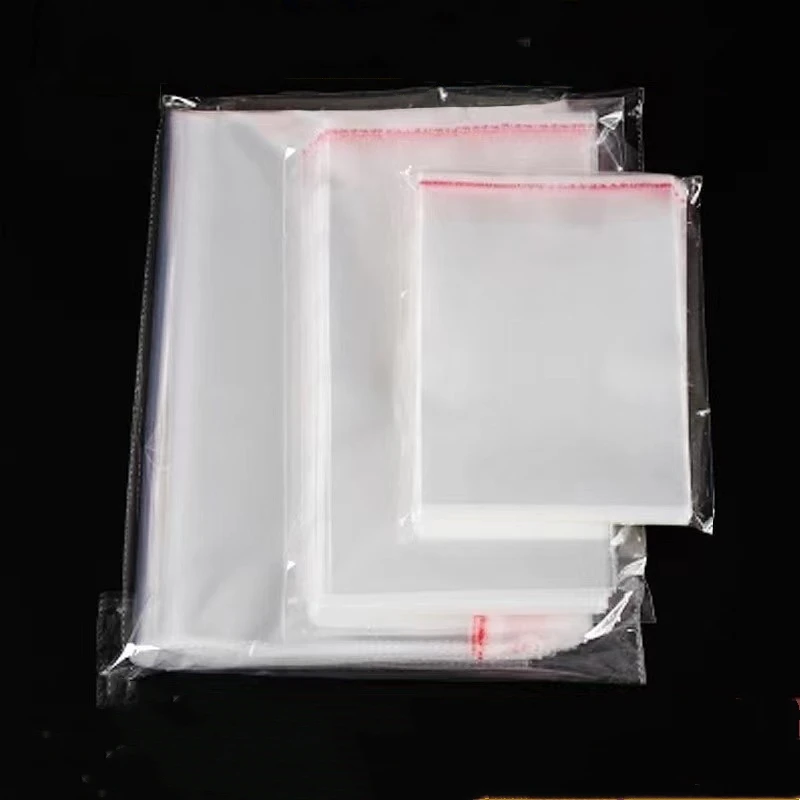 

100pcs Packaging Self-Sealing Plastic Toys Gifts Pouches General Use High Clear OPP Adhesive Bag Transparent Poly Resealable