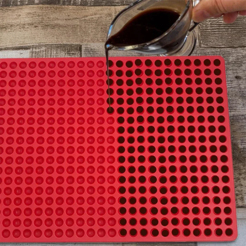 468 полость мини круглая силиконовая форма Шоколадные капли полукруглая для