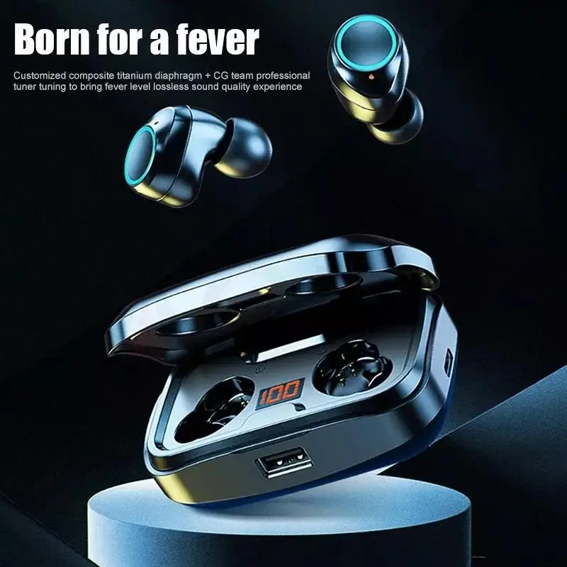 

TWS X10P Bluetooth Headset Wireless In Ear Music Headset Binaural New