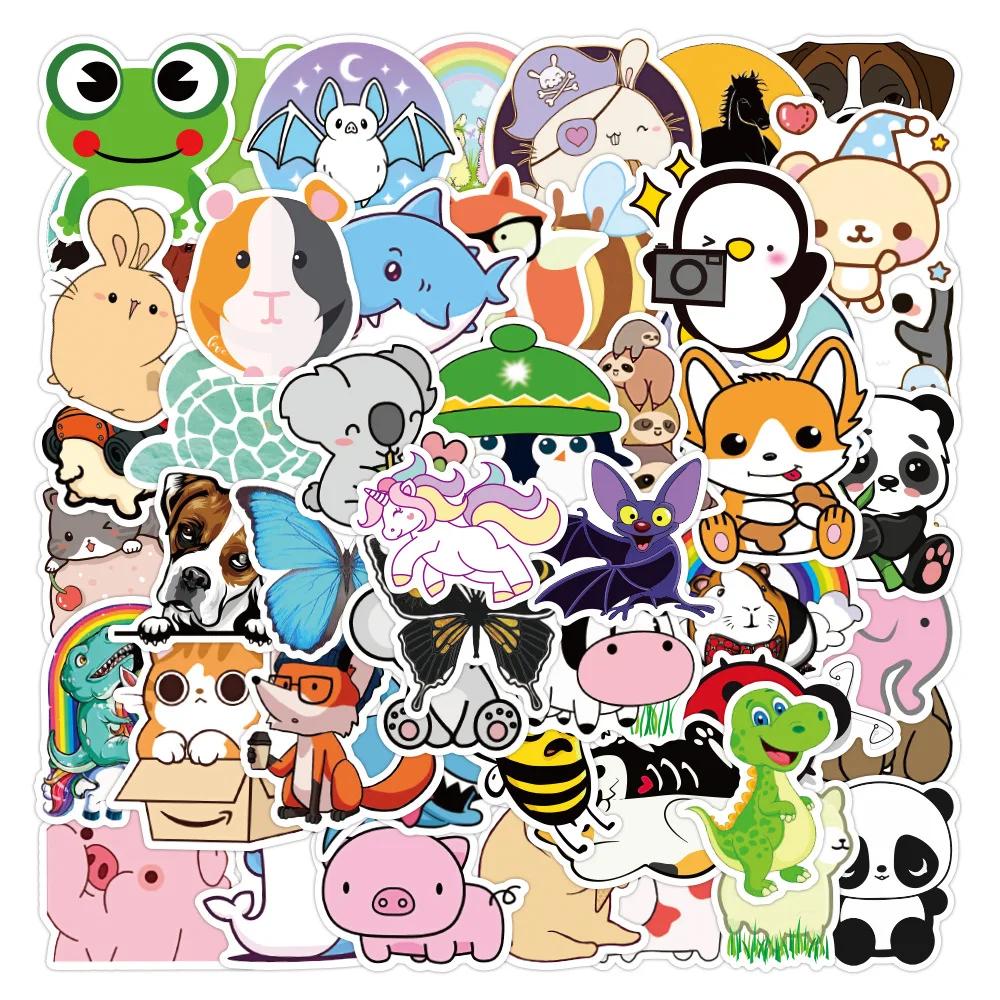 

Cartoon Cute Animal Sticker Lovely Pet Penguin Panda Butterfly Chinchilla Dog Cat Panda Koala Kawaii Handbook Journal Stationery