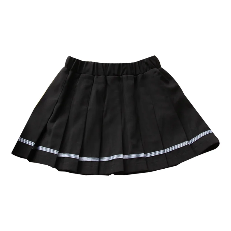 Повседневная плиссированная юбка для девочек хлопковые полосатые юбки с